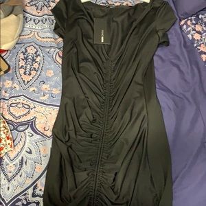 Black ruched dress